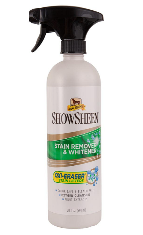 Absorbine Stain Remover & Whitener on tehokas taharasuihke kaiken v&auml;risille hevosille. K&auml;ytt&ouml;valmis suoraan pullosta.